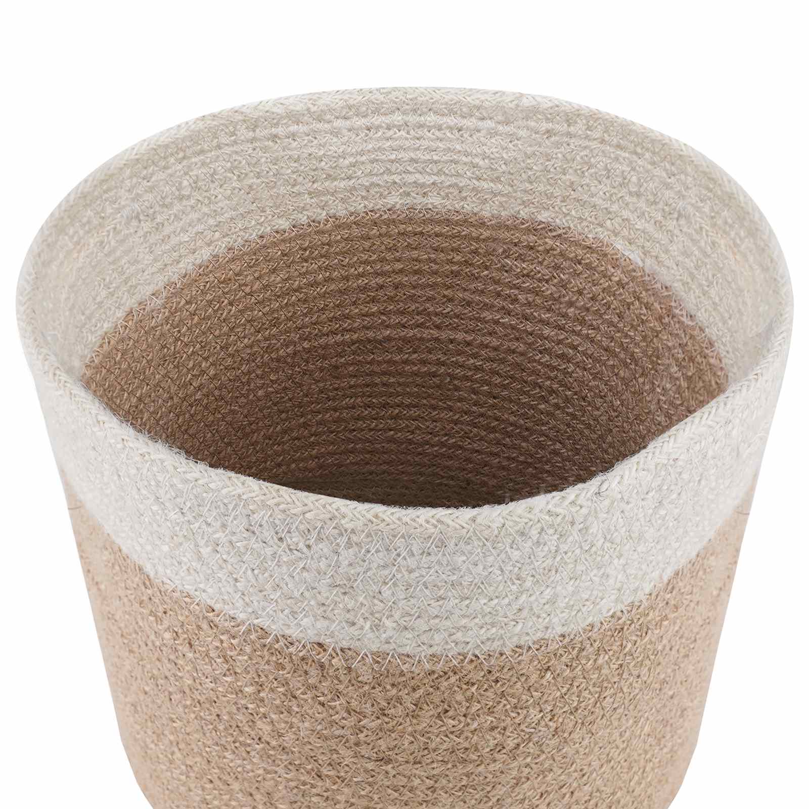 Plantenpot Set 2 Pcs Natuurlijk En Wit Ø 21 X 21 Cm