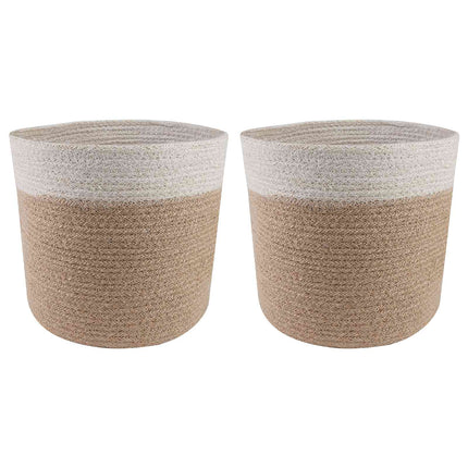 Plantenpot Set 2 Pcs Ø 28 X 28 Cm 100% Tossa Jute