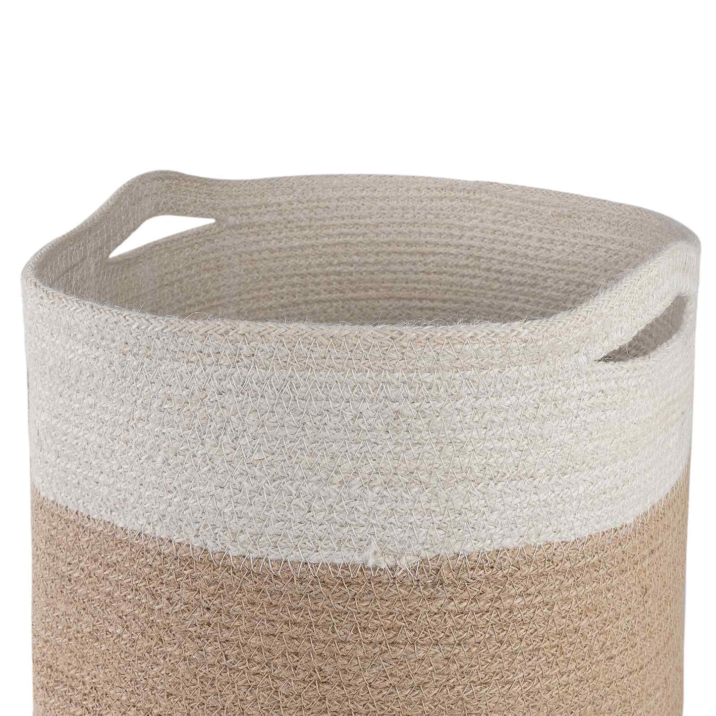 Plantenpot Set 2 Pcs Natuurlijk En Wit Ø 28 X 28 Cm