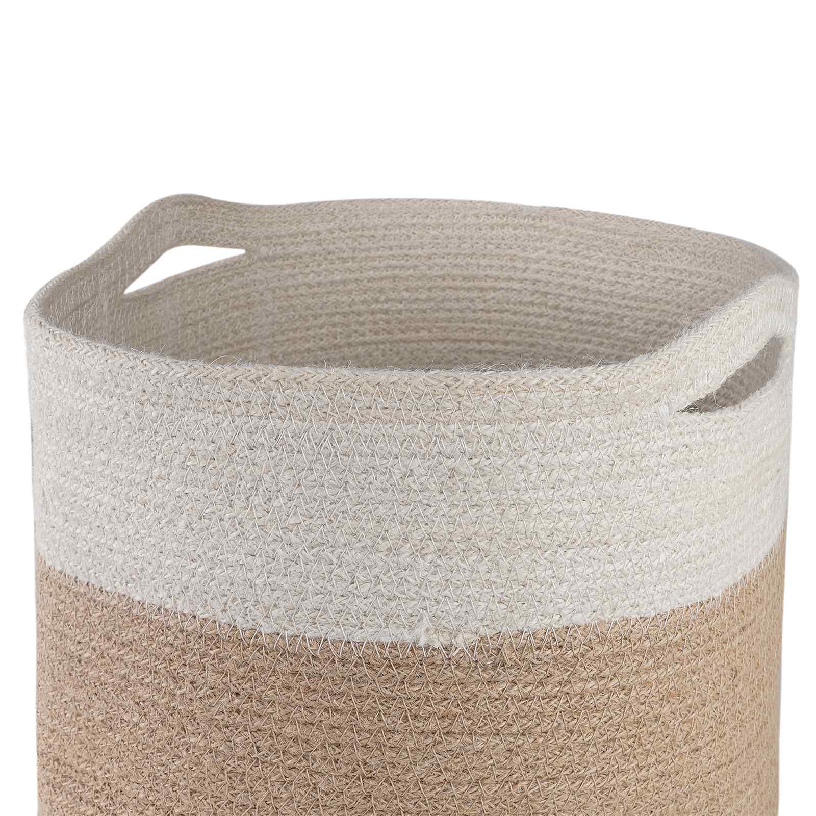 Plantenpot Set 2 Pcs Natuurlijk En Wit Ø 28 X 28 Cm