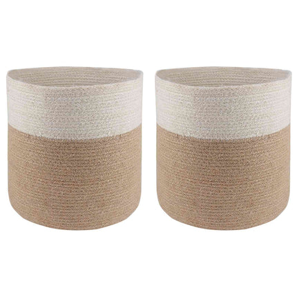 Plantenpot Set 2 Pcs Ø 28 X 28 Cm 100% Tossa Jute