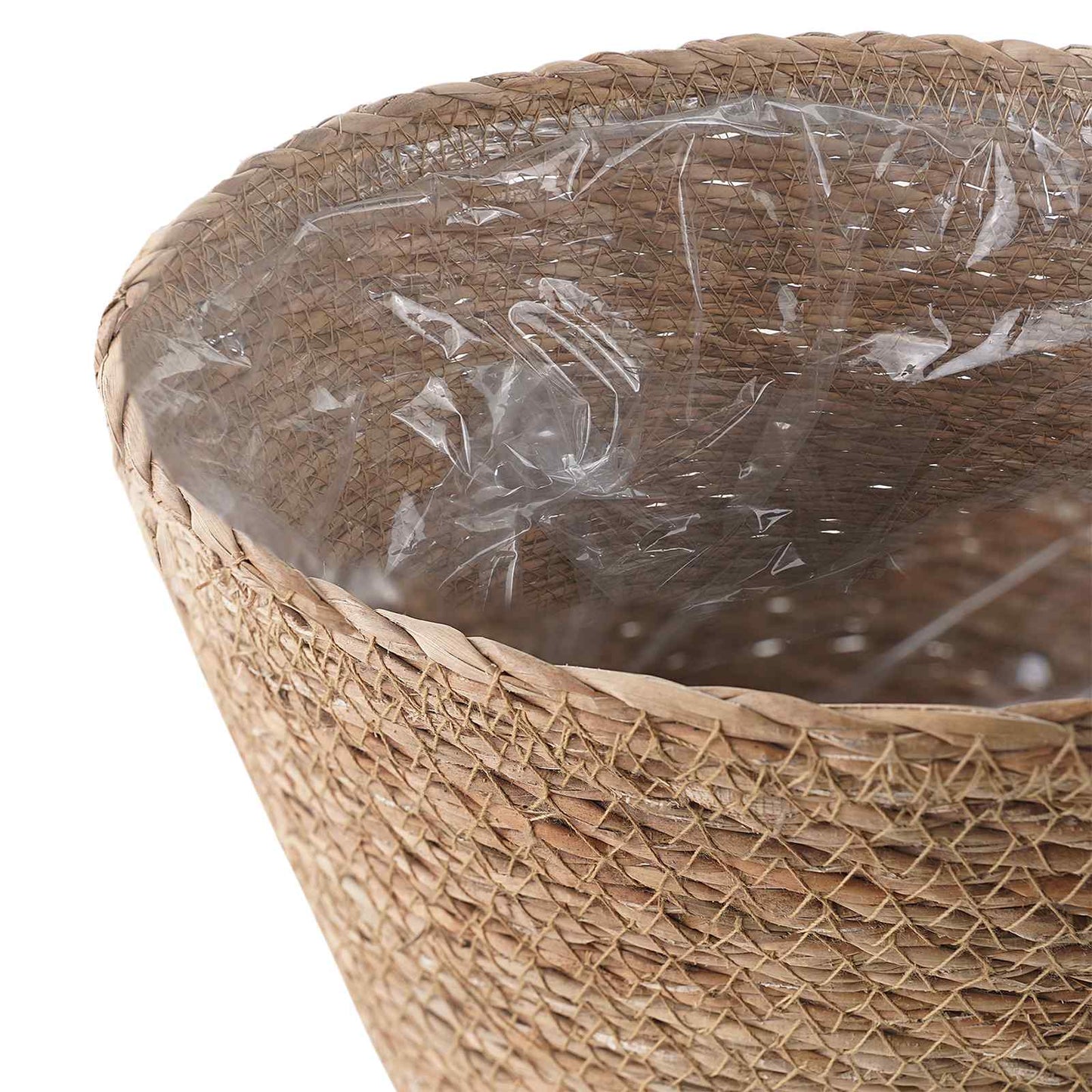Zeegras Plantenmanden 3 Pcs Naturel Ø26 X 19 Cm 100% Zeegras