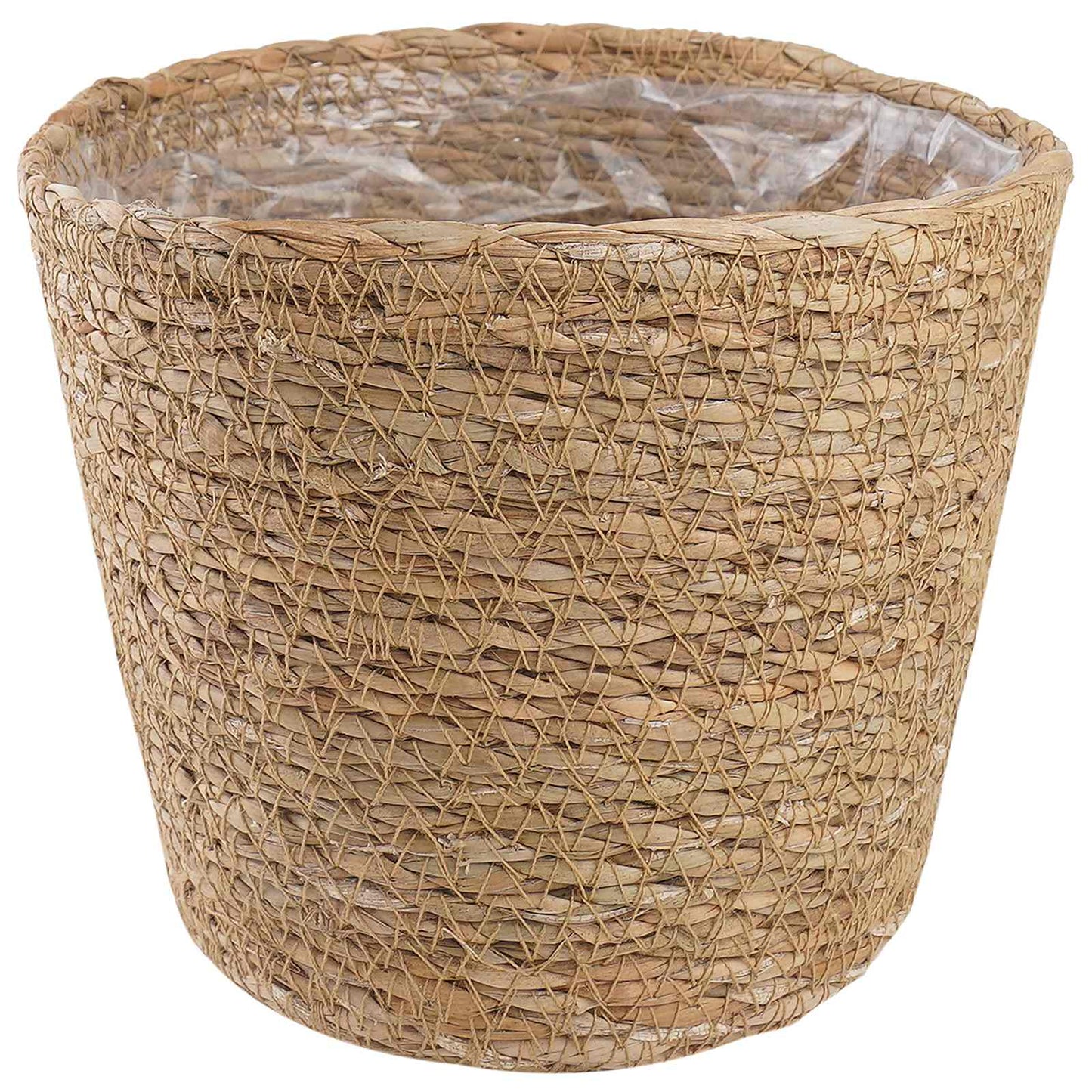 Zeegras Plantenmanden 3 Pcs Naturel Ø26 X 19 Cm 100% Zeegras
