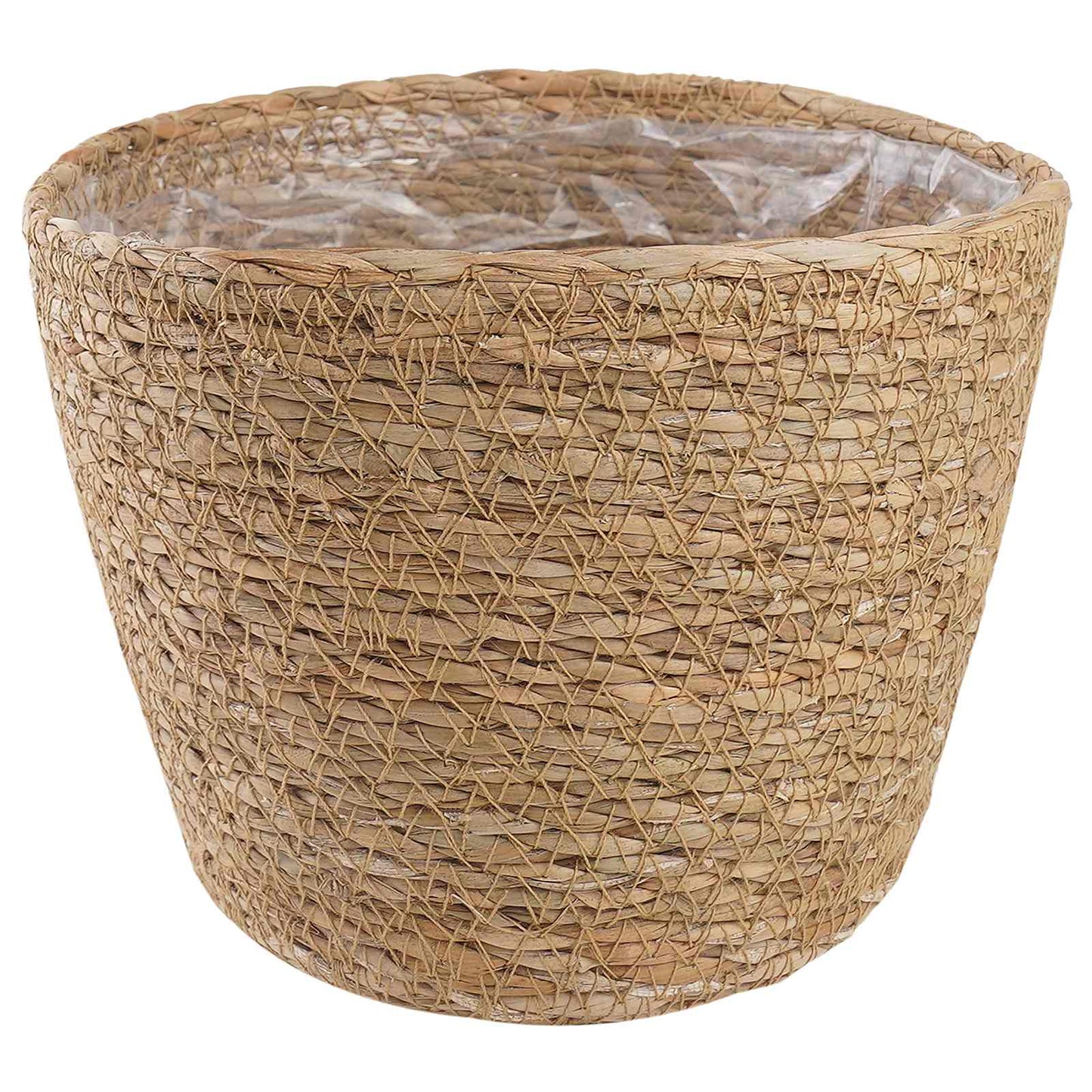Zeegras Plantenmanden 3 Pcs Naturel Ø26 X 19 Cm 100% Zeegras
