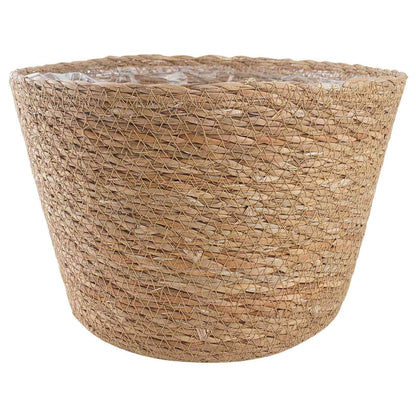 Zeegras Plantenmanden 3 Pcs Naturel Ø26 X 19 Cm 100% Zeegras