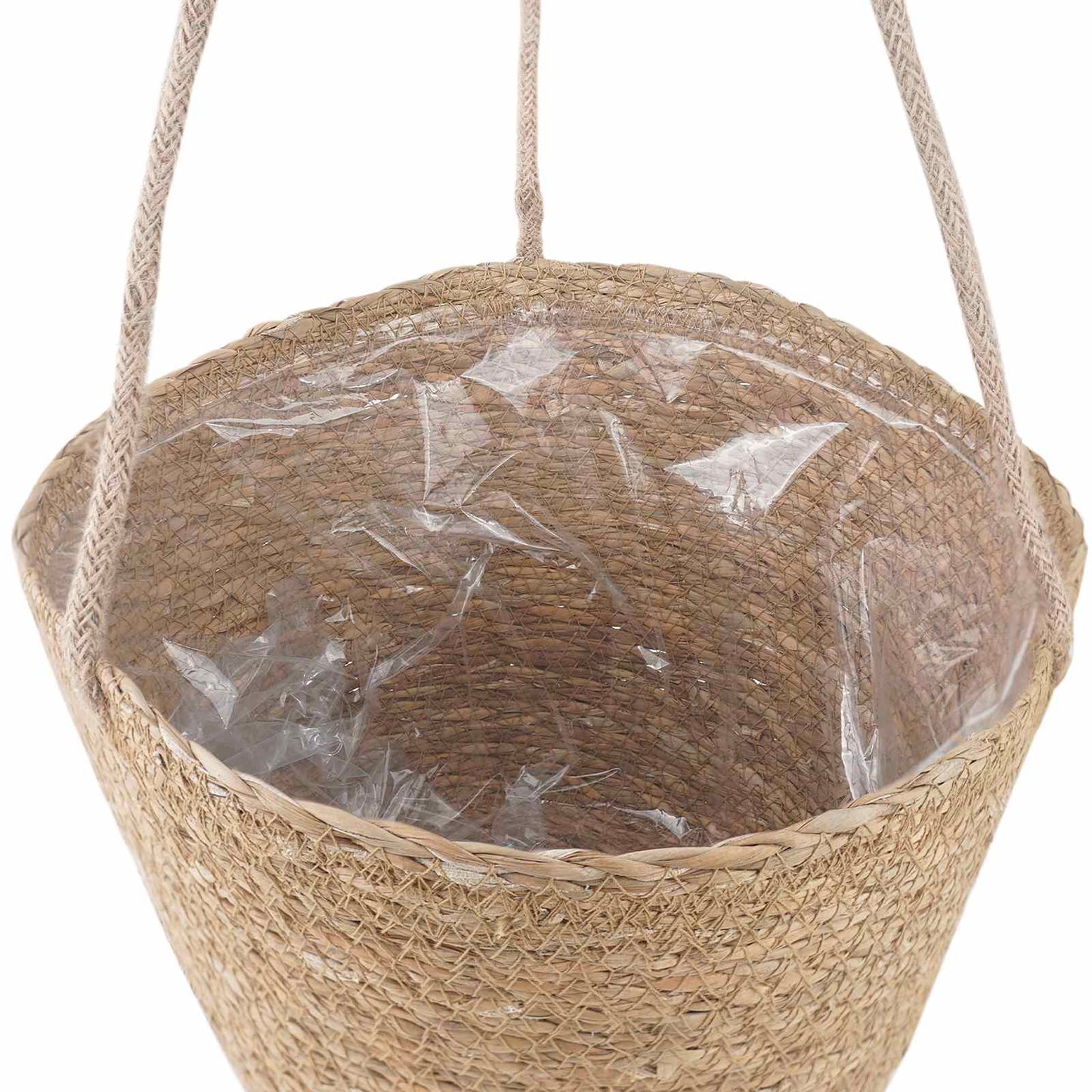 Zeegras Plantenmanden 3 Pcs Naturel Ø26 X 19 Cm 100% Zeegras