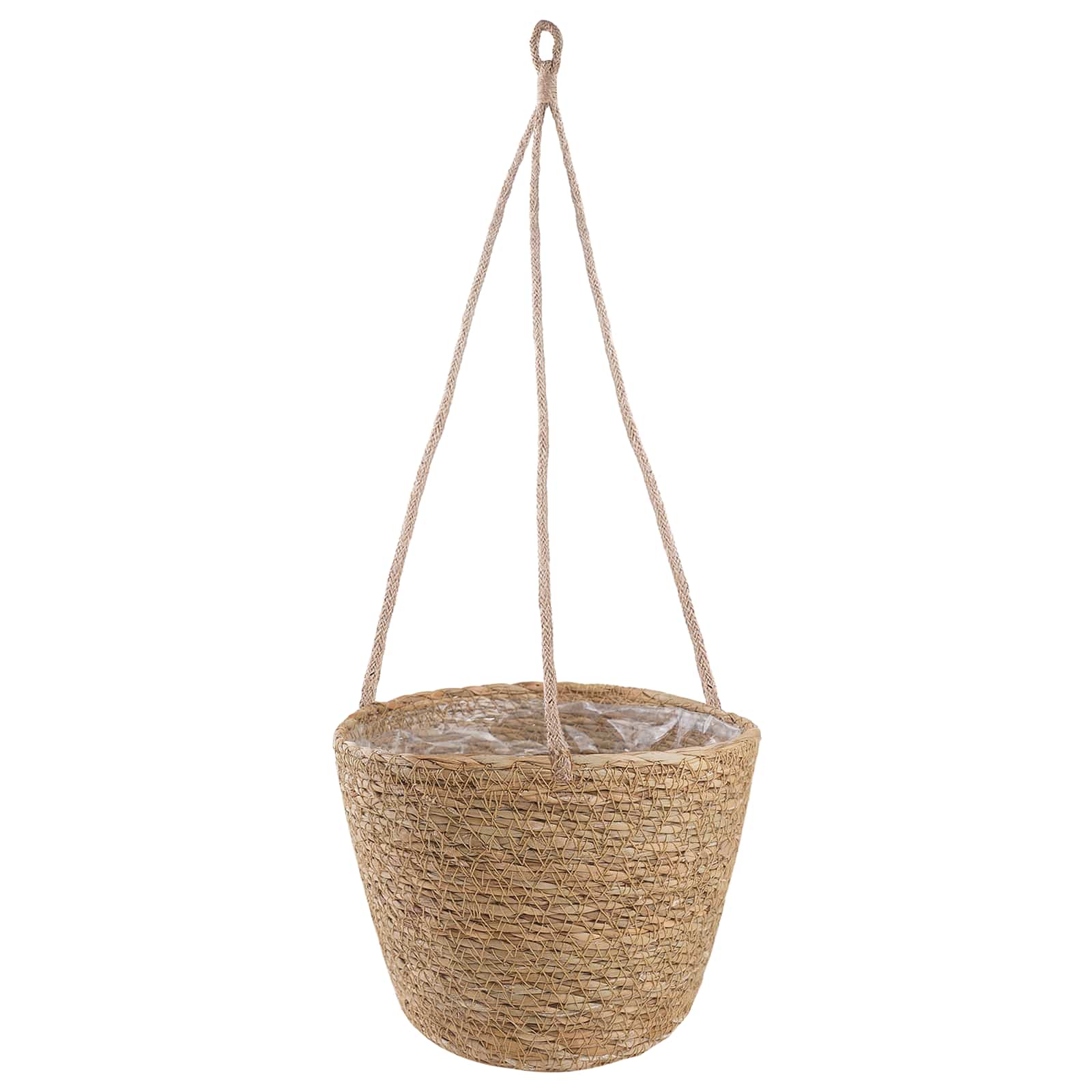 Zeegras Plantenmanden 3 Pcs Naturel Ø26 X 19 Cm 100% Zeegras