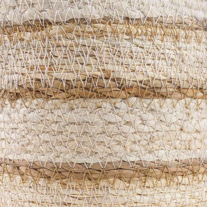 Zeegras Plantenmanden 3 Pcs Natuurlijk, Wit En Beige