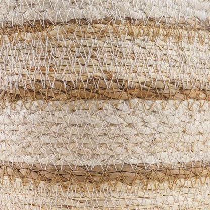 Zeegras Plantenmanden 3 Pcs Natuurlijk, Wit En Beige