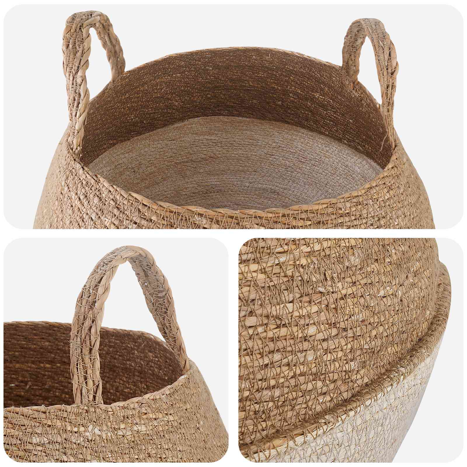 Plantenpot Met Handvatten 2 Pcs 100% Zeegras