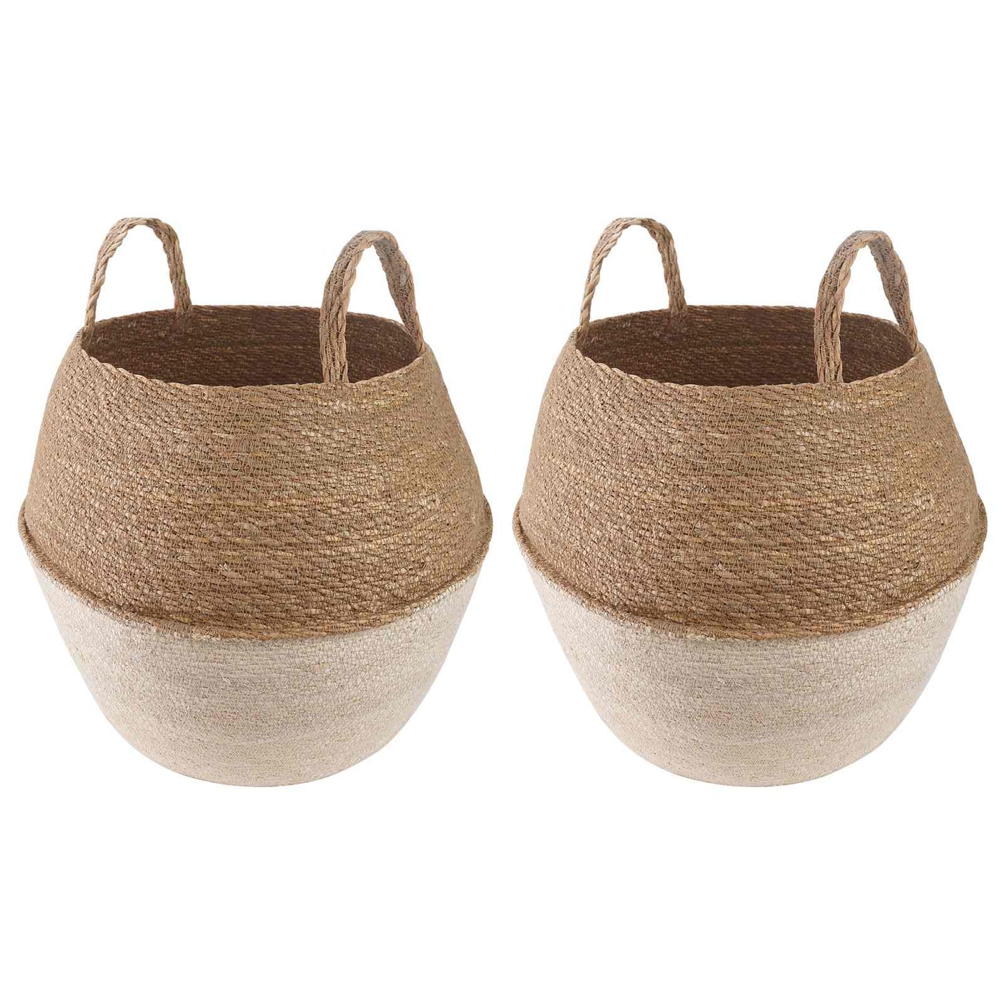 Plantenpot Met Handvatten 2 Pcs 100% Zeegras