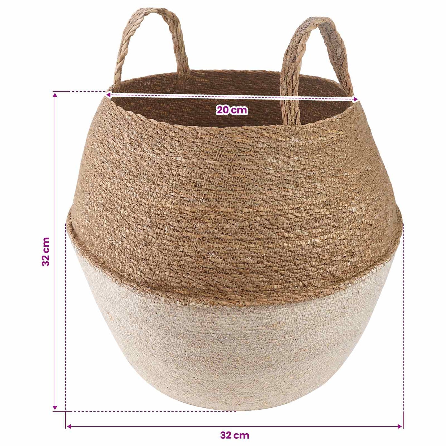 Plantenpot Met Handvatten 2 Pcs 100% Zeegras