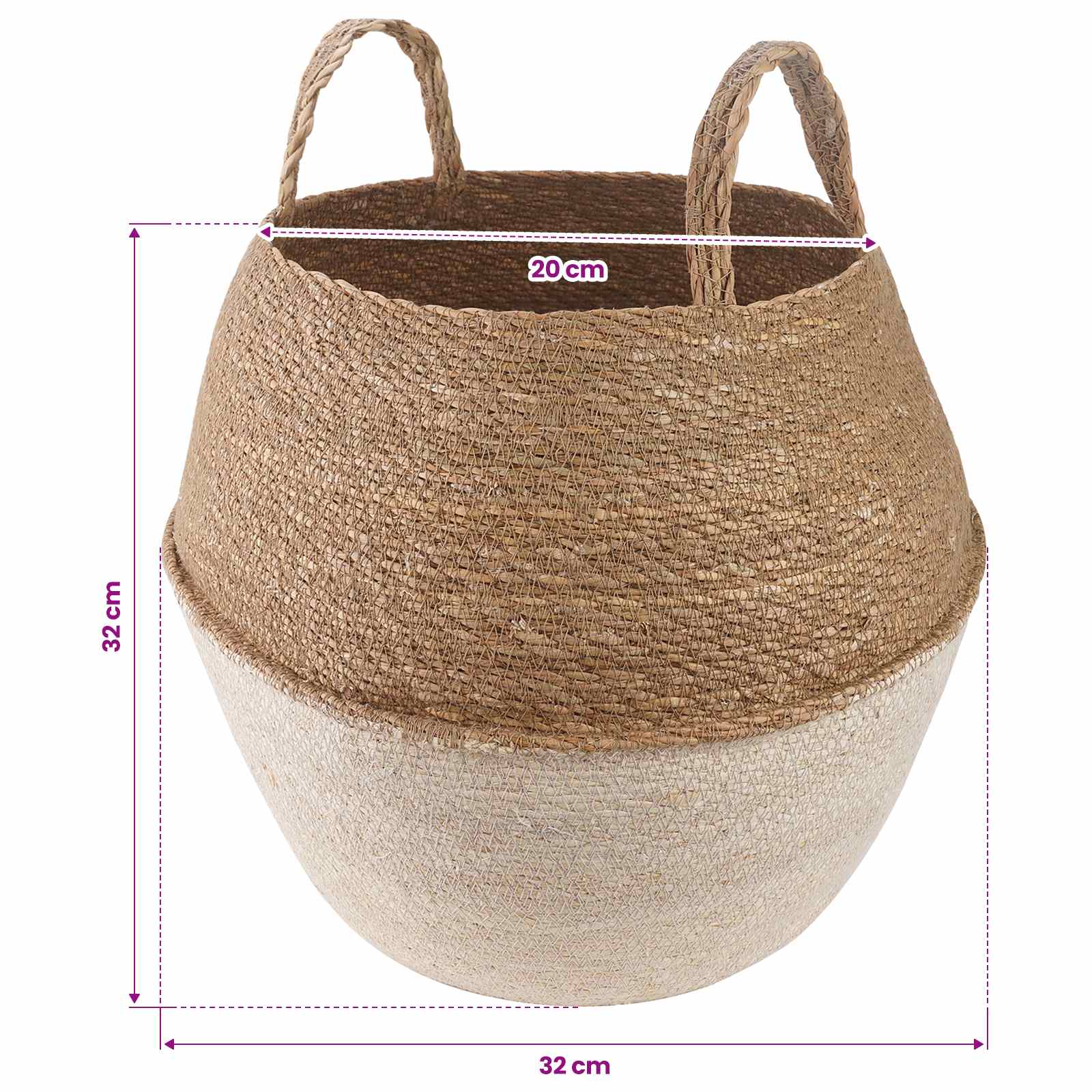 Plantenpot Met Handvatten 2 Pcs 100% Zeegras