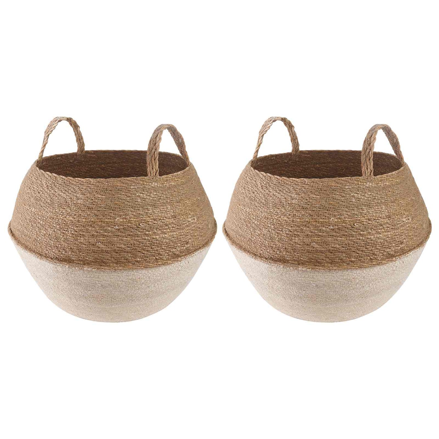 Plantenpot Met Handvatten 2 Pcs 100% Zeegras