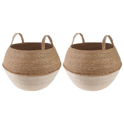 Plantenpot Met Handvatten 2 Pcs 100% Zeegras