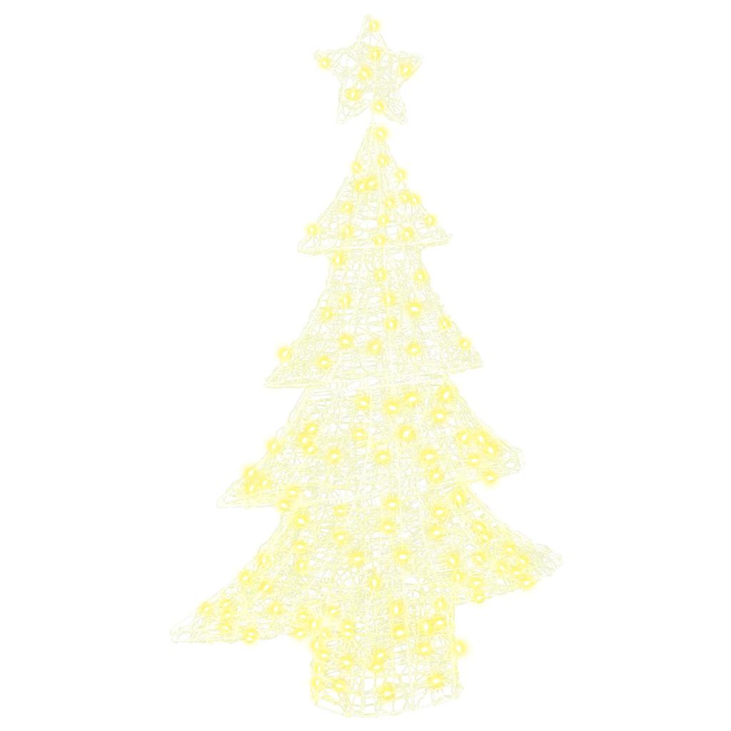 Kerstboom met 100 LED Warmwit 120 cm Acryl