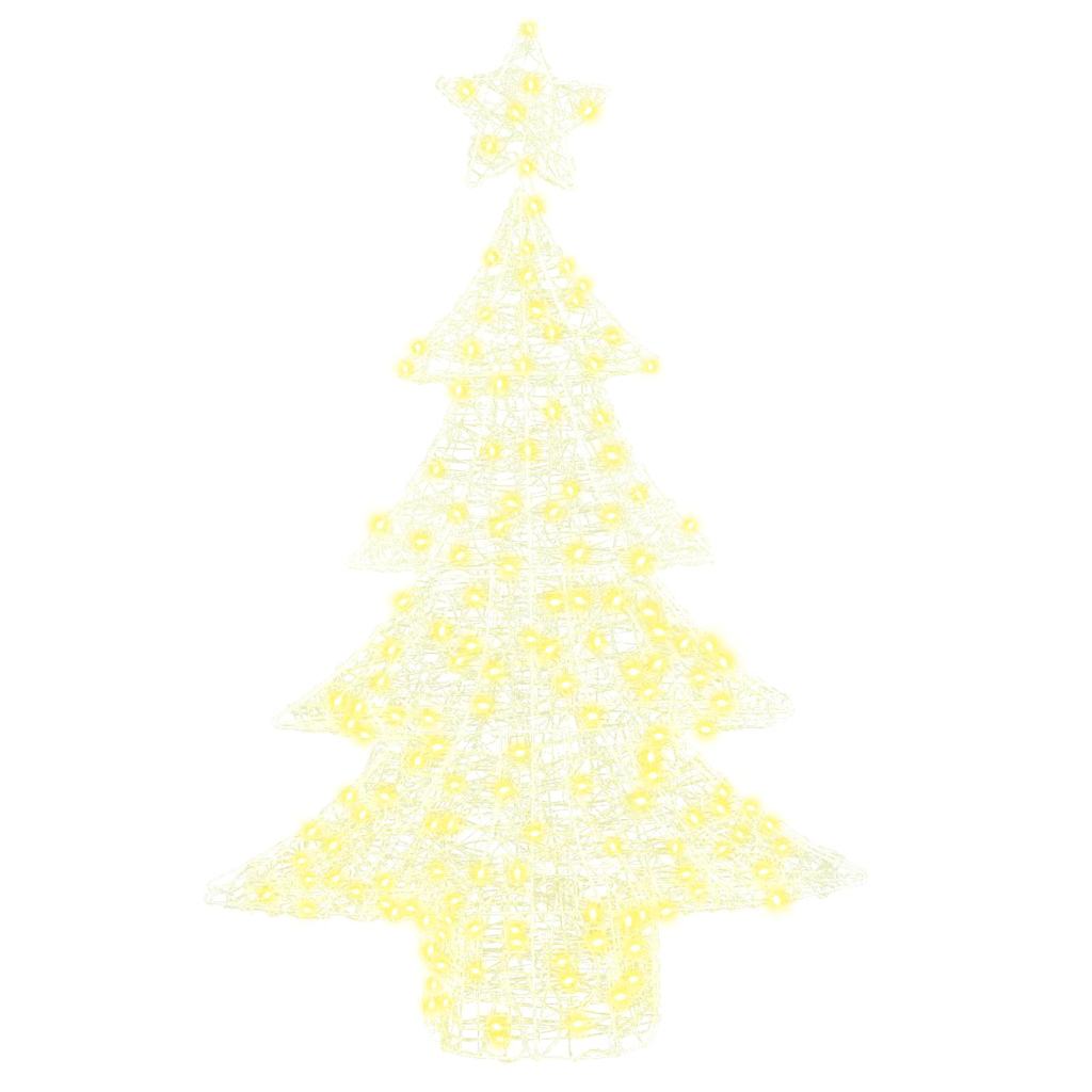 Kerstboom met 100 LED Warmwit 120 cm Acryl