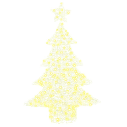 Kerstboom met 100 LED Warmwit 120 cm Acryl