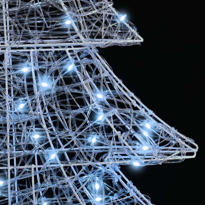 Kerstboom met 100 LED Koudwit 122 cm Acryl