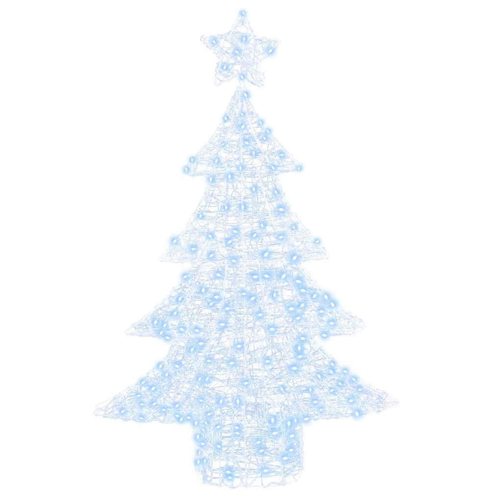 Kerstboom met 100 LED Koudwit 122 cm Acryl