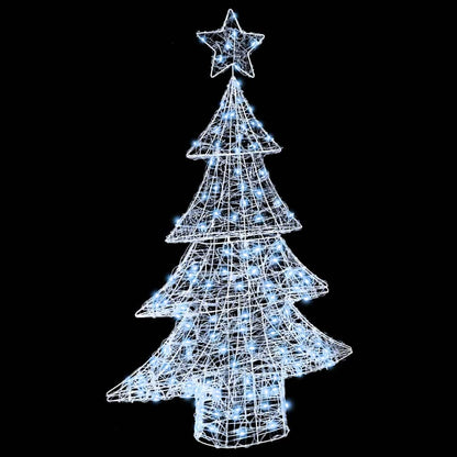 Kerstboom met 100 LED Koudwit 122 cm Acryl