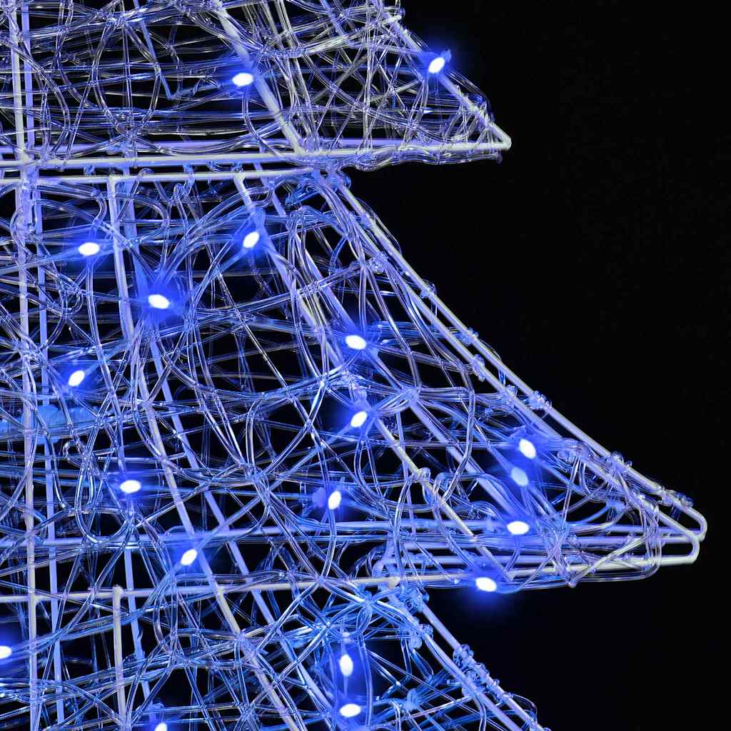 Kerstboom met 100 LED Blauw 122 cm Acryl