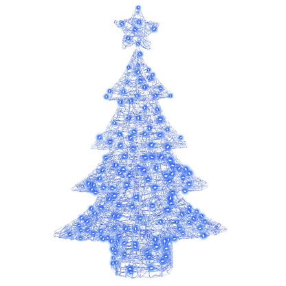 Kerstboom met 100 LED Blauw 122 cm Acryl
