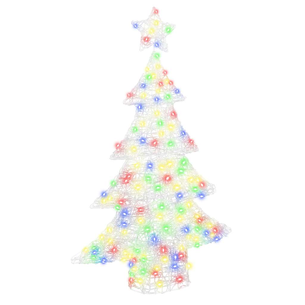 Kerstboom met 100 LED Multikleur 120 cm Acryl
