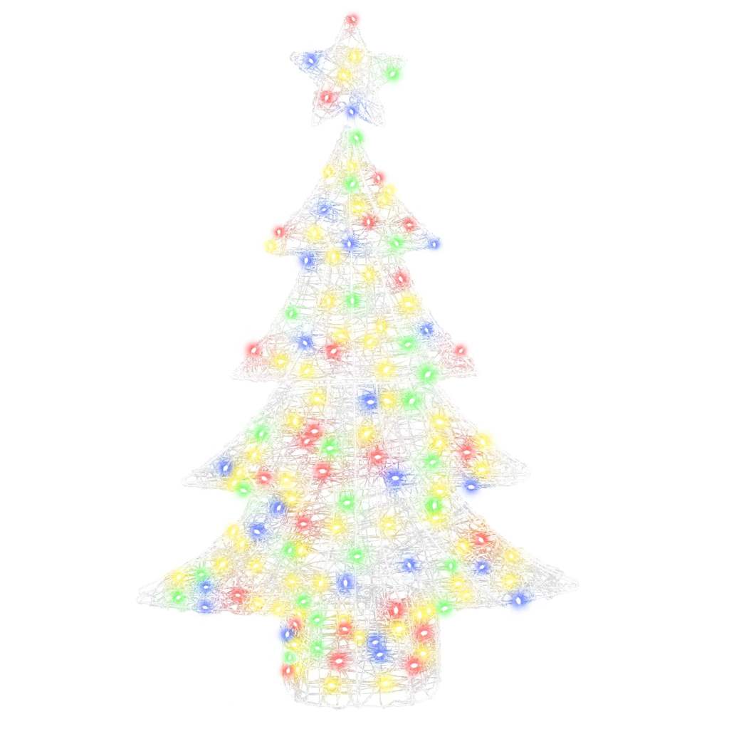 Kerstboom met 100 LED Multikleur 120 cm Acryl