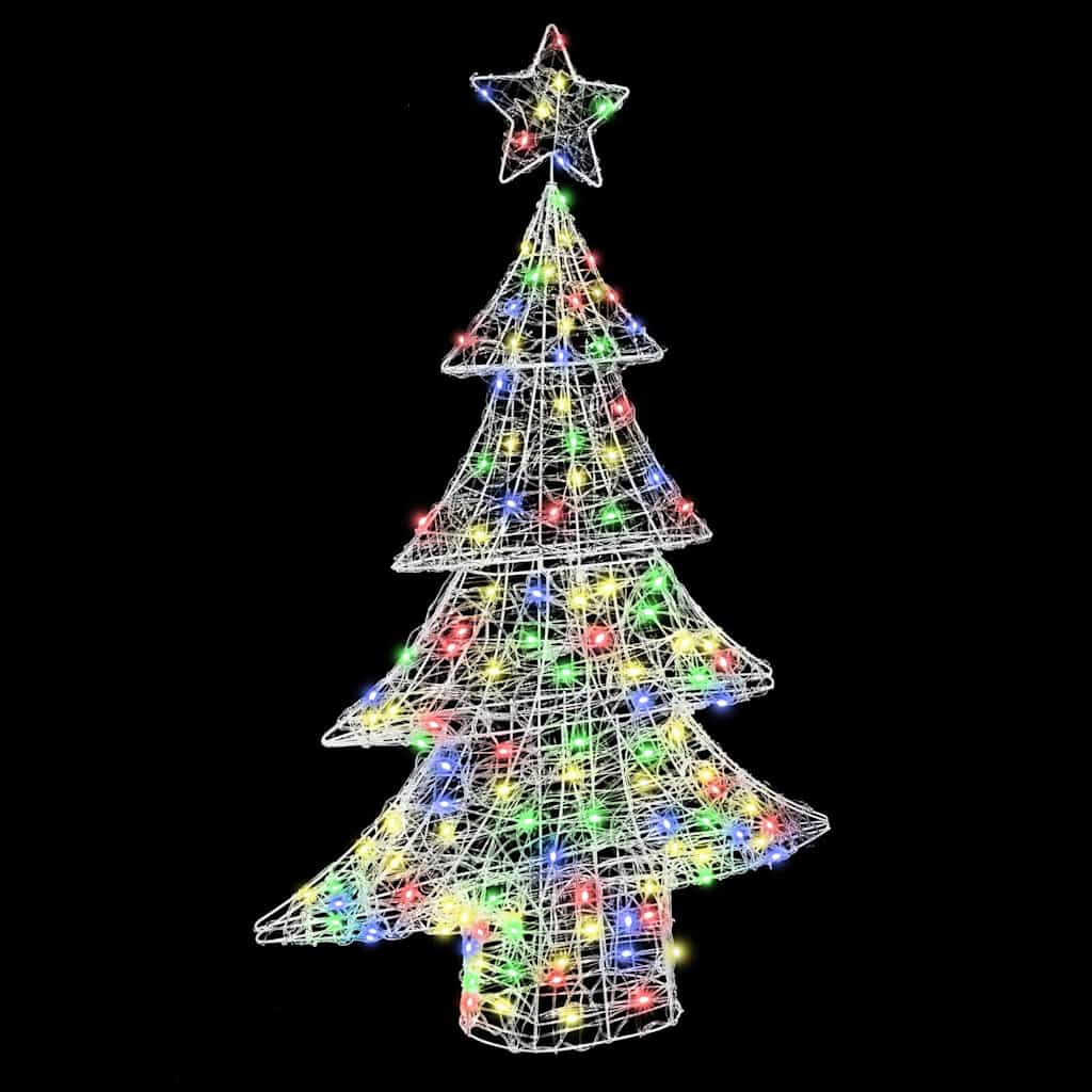 Kerstboom met 100 LED Multikleur 120 cm Acryl