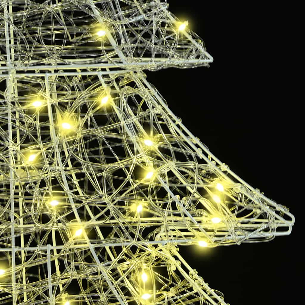 Kerstboom met 160 LED Warmwit 150 cm Acryl