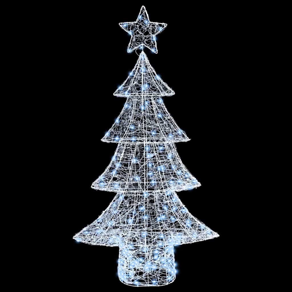 Kerstboom met 160 LED Koudwit 151 cm Acryl
