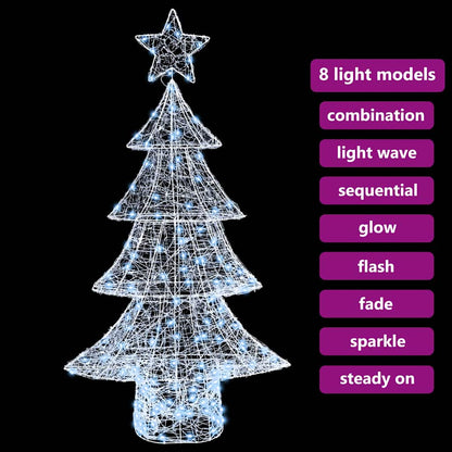 Kerstboom met 160 LED Koudwit 151 cm Acryl