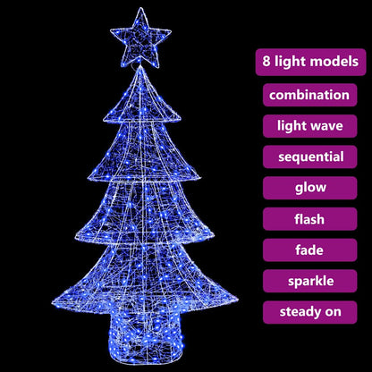 Kerstboom met 160 LED Blauw 150 cm Acryl