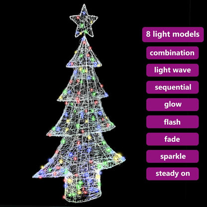 Kerstboom met 160 LED Multikleur 150 cm Acryl