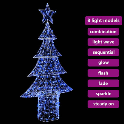 Kerstboom met 240 LED Blauw 180 cm Acryl