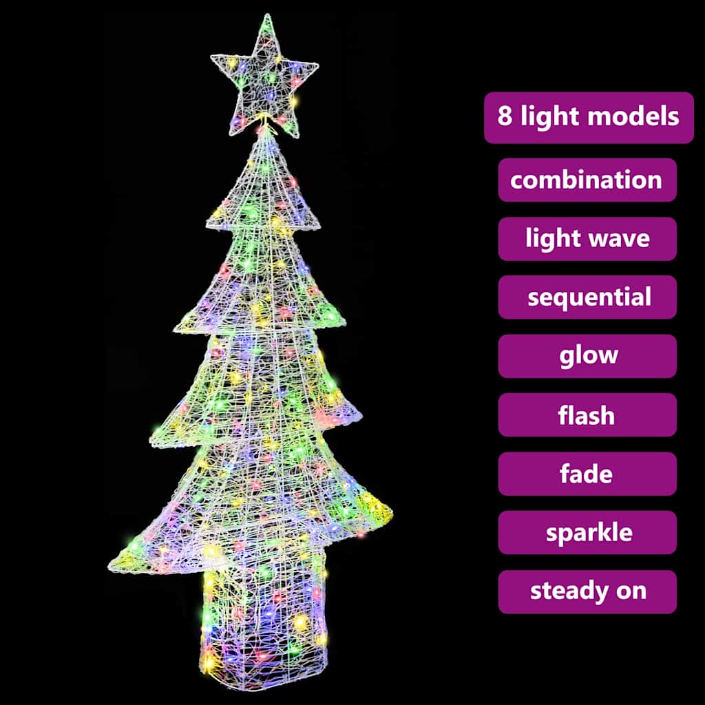 Kerstboom met 240 LED Multikleur 180 cm Acryl