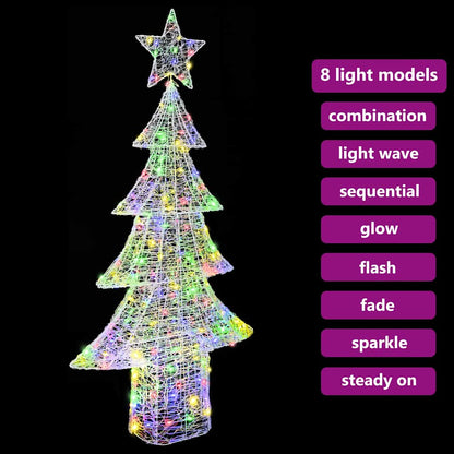 Kerstboom met 240 LED Multikleur 180 cm Acryl