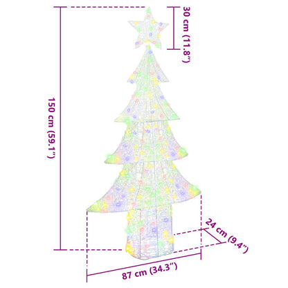 Kerstboom met 240 LED Multikleur 180 cm Acryl