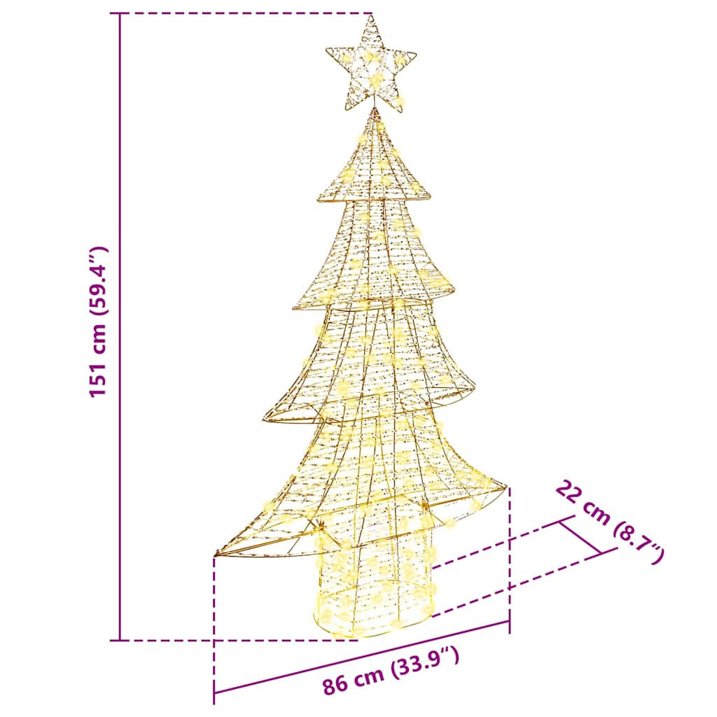 Kerstboom met 160 LED Warmwit 150 cm PET