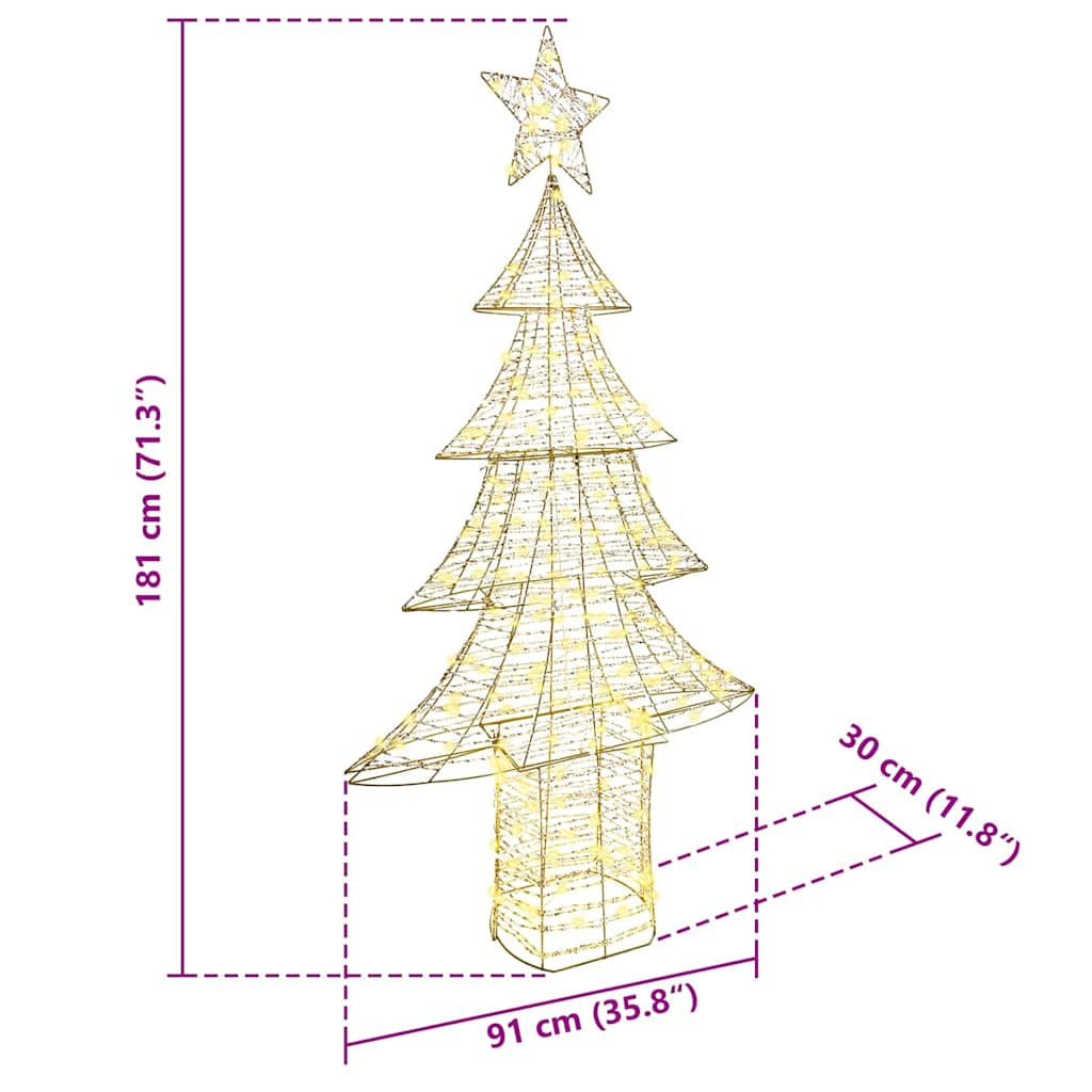 Kerstboom met 240 LED Warmwit 181 cm PET