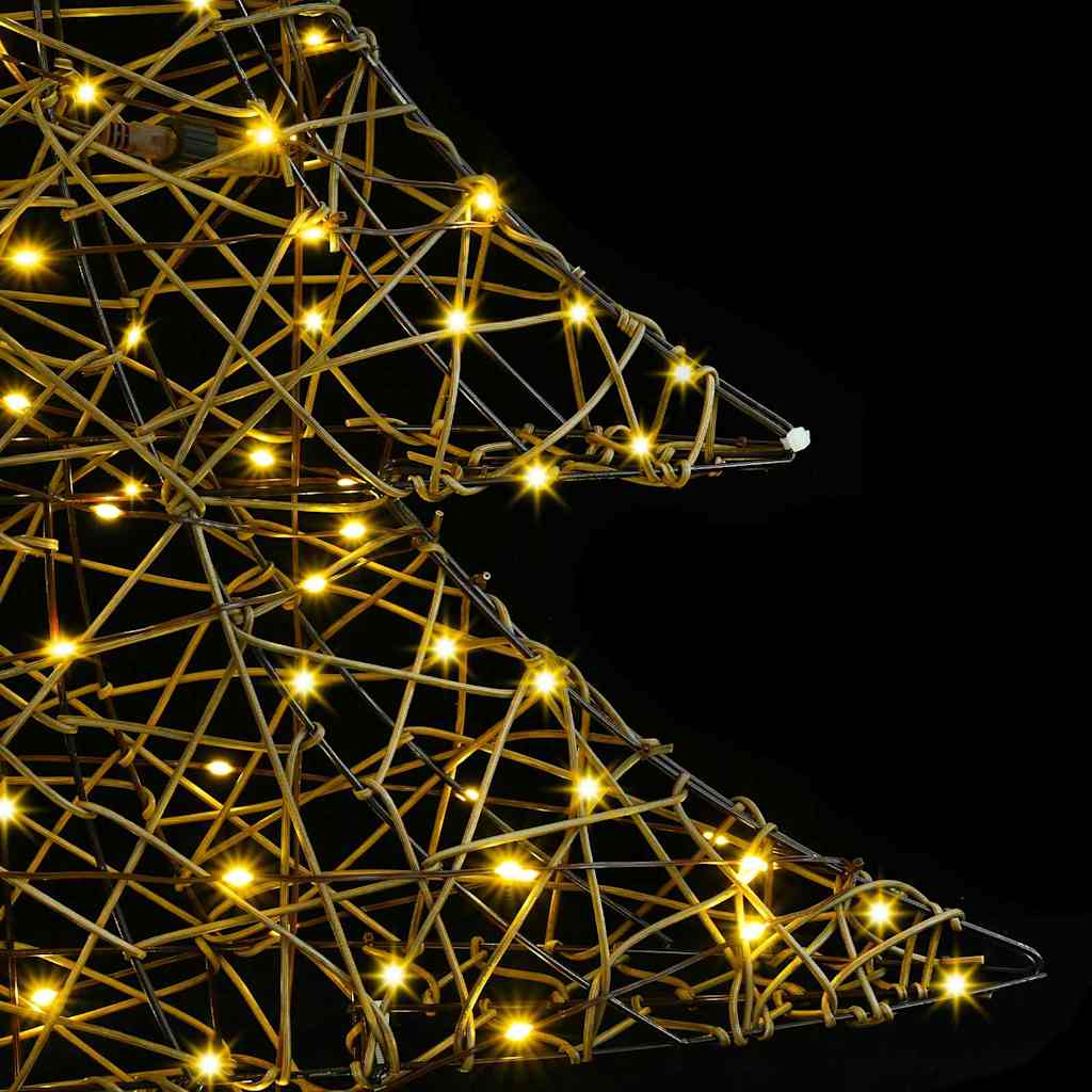 Kerstboom met 120 LED Warmwit 120 cm Rattan