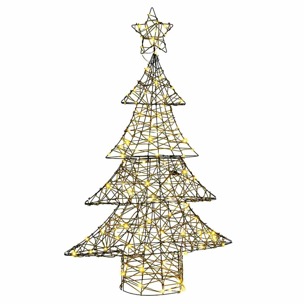 Kerstboom met 120 LED Warmwit 120 cm Rattan