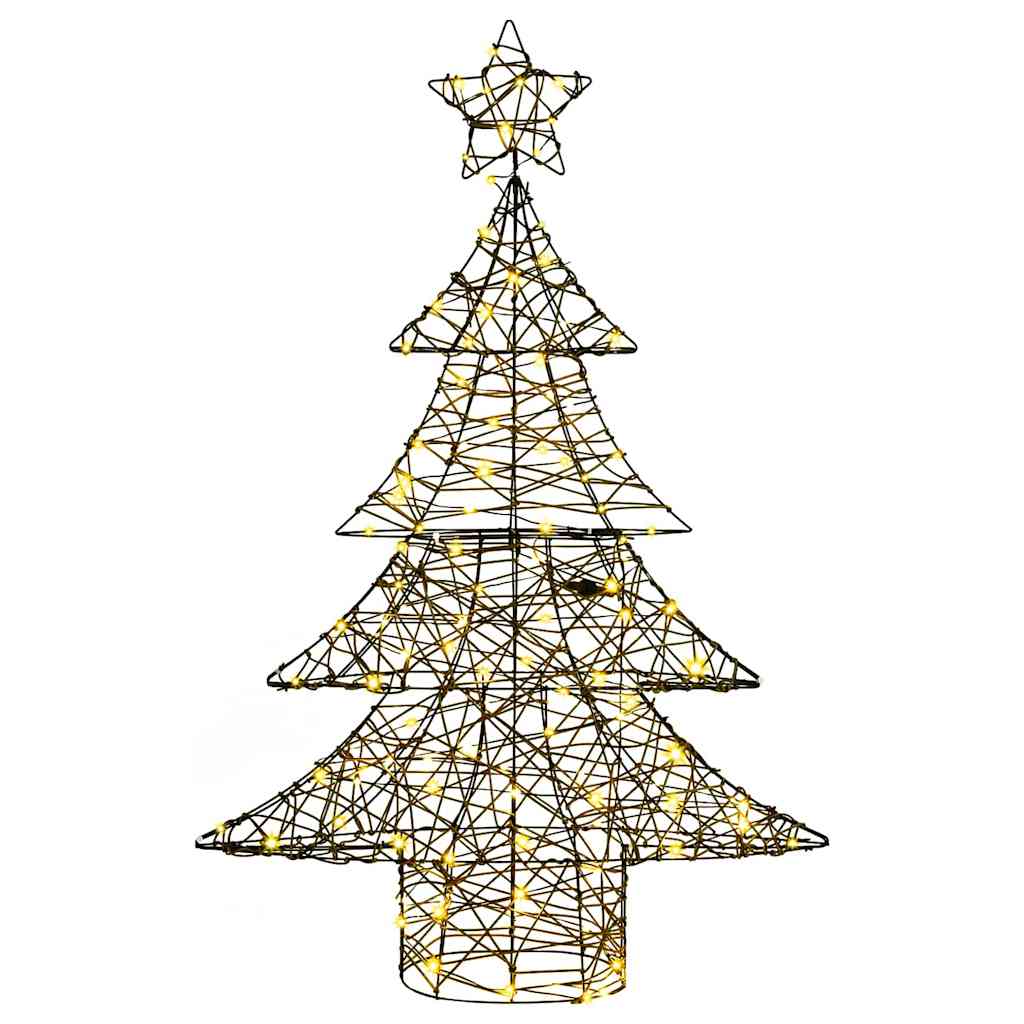 Kerstboom met 120 LED Warmwit 120 cm Rattan