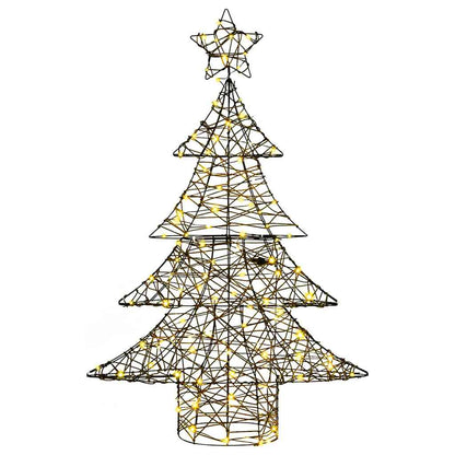 Kerstboom met 120 LED Warmwit 120 cm Rattan