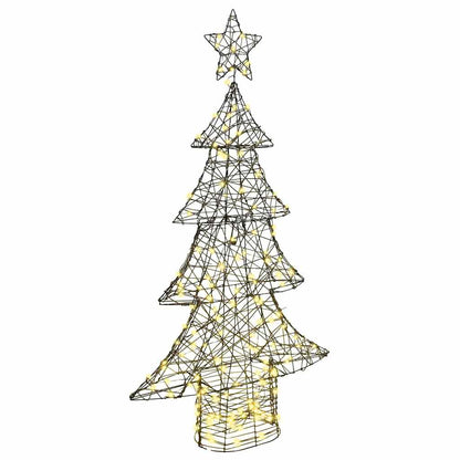 Kerstboom met 160 LED Warmwit 150 cm Rattan