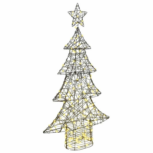 Kerstboom met 160 LED Warmwit 150 cm Rattan