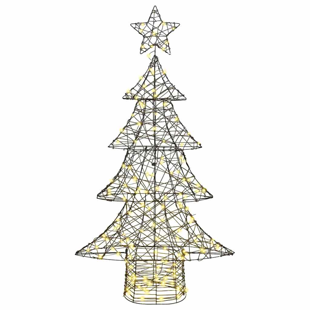 Kerstboom met 160 LED Warmwit 150 cm Rattan