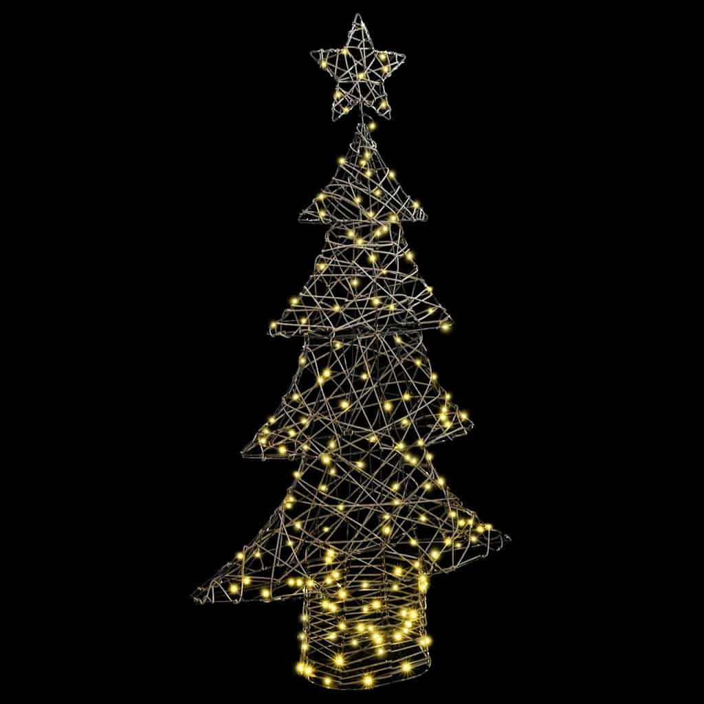 Kerstboom met 160 LED Warmwit 150 cm Rattan