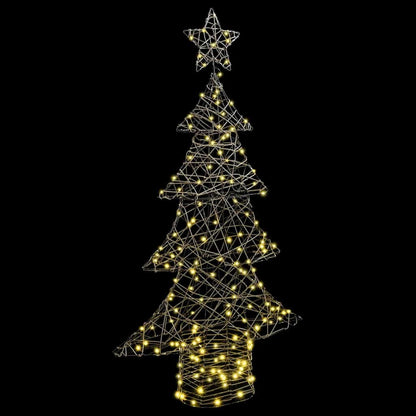 Kerstboom met 160 LED Warmwit 150 cm Rattan